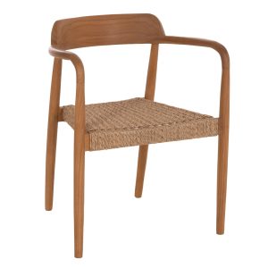 ΠΟΛΥΘΡΟΝΑ τραπεζαρίας ROBBY ξύλο teak & σχοινί VIRO φυσικό