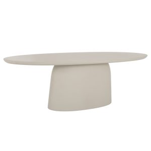 ΤΡΑΠΕΖΙ ΤΡΑΠΕΖΑΡΙΑΣ ΟΒΑΛ ΜΠΕΖ FIBER CEMENT 240x100x75Υεκ