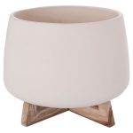 ΓΛΑΣΤΡΑ ΕΣ.ΧΩΡΟΥ FRELLO ΛΕΥΚΟ FIBER CEMENT--TEAK ΒΑΣΗ 29x29x23,5Υεκ.