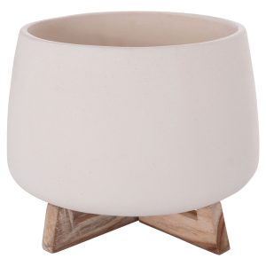 ΓΛΑΣΤΡΑ ΕΣ.ΧΩΡΟΥ FRELLO ΛΕΥΚΟ FIBER CEMENT--TEAK ΒΑΣΗ 29x29x23,5Υεκ.