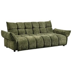 ΚΑΝΑΠΕΣ ΚΡΕΒΑΤΙ MELU ΠΡΑΣΙΝΟ ΥΦΑΣΜΑ--ΚΑΘΙΣΜΑ POCKET SPRINGS 240-250x90x85Υεκ