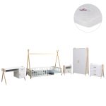 ΣΕΤ ΠΑΙΔΙΚΟΥ ΔΩΜΑΤΙΟΥ 6TMX PASCHAL ΞΥΛΟ ΠΕΥΚΟΥ--ΜΕΛΑΜΙΝΗ-ΛΕΥΚΟ