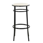 Σκαμπό μπαρ από μέταλλο/PU σε μαύρο/λευκό - Φ40x77