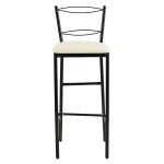 Σκαμπό μπαρ από μέταλλο/PU σε μαύρο/λευκό - Σκαμπό μπαρ 36x41x107