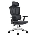 ΚΑΡΕΚΛΑ ΓΡΑΦΕΙΟΥ TASKMASTER ΜΑΥΡΟ MESH-ΒΑΣΗ ΧΡΩΜΙΟΥ 69x65x125Υεκ