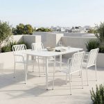 Τραπεζαρία Heven Vista σετ 5τεμ λευκό αλουμίνιο 150x80x72εκ