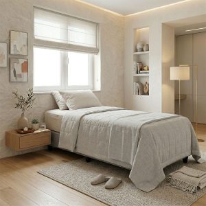 Κρεβάτι μονό Υπόστρωμα Pakda ανθρακί βελούδο 90x200εκ