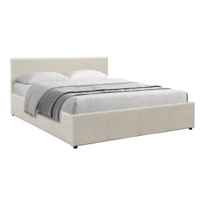 Κρεβάτι Dellia με αποθηκευτικό χώρο - ύφασμα κρεμ 150x200εκ
