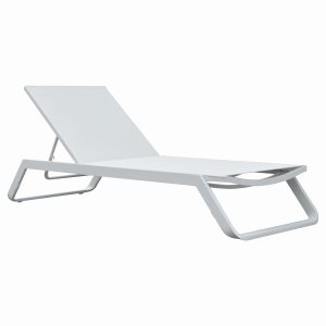 Ξάπλωστρα Αλουμινίου Marimar Λευκή - Σκελετός & Textilene
