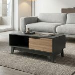 Τραπέζι σαλονιού Judas ανθρακί-sonoma 90x45x38.5εκ