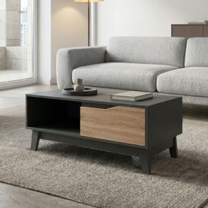 Τραπέζι σαλονιού Judas ανθρακί-sonoma 90x45x38.5εκ