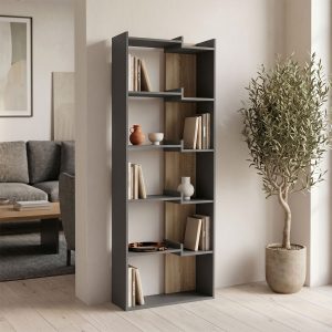 Βιβλιοθήκη Corpus ανθρακί-sonoma 61x22x162εκ