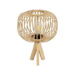 CHORD Boho Επιτραπέζιο Φωτιστικό Πορτατίφ με Ντουί 1 x E27 AC 220-240V IP20 - Μπεζ - Μ31 x Π31 x Υ43cm