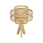 TULUM Boho Επιτραπέζιο Φωτιστικό Πορτατίφ με Ντουί 1 x E27 AC 220-240V IP20 - Μπεζ - Μ30 x Π30 x Υ41cm