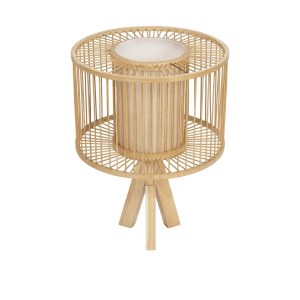 TULUM Boho Επιτραπέζιο Φωτιστικό Πορτατίφ με Ντουί 1 x E27 AC 220-240V IP20 - Μπεζ - Μ30 x Π30 x Υ40cm