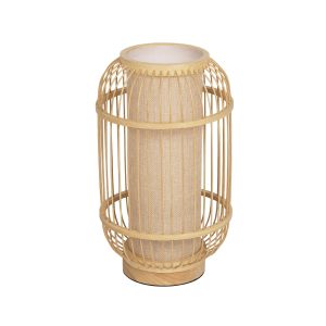 TULUM Boho Επιτραπέζιο Φωτιστικό Πορτατίφ με Ντουί 1 x E27 AC 220-240V IP20 - Μπεζ - Μ20 x Π20 x Υ32cm