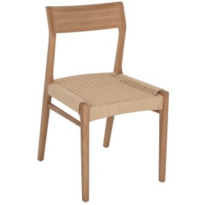 ΚΑΡΕΚΛΑ PONTUS rubberwood σχοινί φυσικό 47x52x80Υ
