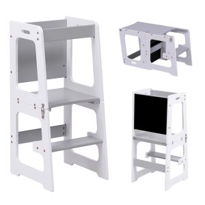 ΠΥΡΓΟΣ ΕΚΜΑΘΗΣΗΣ ΜΕ ΠΙΝΑΚΑ RICKI ΞΥΛΟ ΠΕΥΚΟΥ ΛΕΥΚΟ/ΓΚΡΙ 37x40x84Υεκ