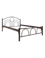 ΜΕΤΑΛΛΙΚΟ ΔΙΠΛΟ ΚΡΕΒΑΤΙ ΚΥΚΛΟΣ 160x200x90Yεκ ΣΦΥΡΗΛΑΤΟ ΚΑΦΕ