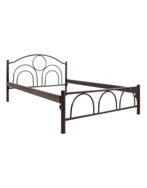 ΜΕΤΑΛΛΙΚΟ ΔΙΠΛΟ ΚΡΕΒΑΤΙ ΚΥΚΛΟΣ 160x200x90Yεκ ΣΦΥΡΗΛΑΤΟ ΚΑΦΕ