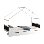 ΚΡΕΒΑΤΙ ΠΑΙΔΙΚΟ ΜΕ ΣΥΡΤΑΡΙΑ HOUSER τ.MONTESSORI ΞΥΛΟ ΠΕΥΚΟ ΛΕΥΚΟ-190x90εκ