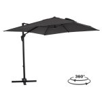 ΟΜΠΡΕΛΑ ΠΙΣΙΝΑΣ JAVANTE ΓΚΡΙ ΑΛΟΥΜΙΝΙΟ & ΣΚΙΑΣΤΡΟ 2.7x2.7x2.7Yμ