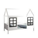 ΠΑΙΔΙΚΟ ΚΡΕΒΑΤΙ τ.MONTESSORI DOMER ΞΥΛΟ ΠΕΥΚΟΥ ΛΕΥΚΟ--ΓΙΑ 90x190εκ