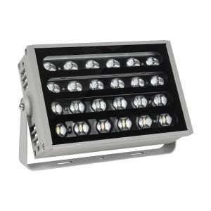 FLOODKENA Προβολέας Σποτ Wall Washer LED 40W 3400lm 120° AC 220-240V Αδιάβροχο IP67 Πολύχρωμο RGBW - Bridgelux SMD Chip - Γκρι Ανθρακί - Μ24.5 x Π6 x Υ16.3cm
