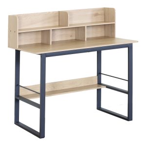 Γραφείο Biuro oak-μαύρο μέταλλο 120x60x103εκ