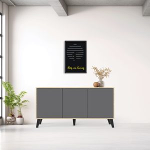 Μπουφές Billie sonoma ανθρακί 149x40x77εκ