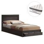 ΚΡΕΒΑΤΙ ΜΟΝΟ ΜΕ ΣΥΡΤΑΡΙ & ΣΤΡΩΜΑ MELANY ΜΕΛΑΜΙΝΗ ZEBRANO--ΓΙΑ 90x190εκ