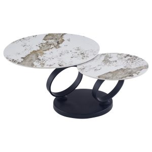 ΤΡΑΠΕΖΙ ΣΑΛΟΝΙΟΥ ΔΙΠΛΟ NUBISA SINTERED STONE Φ80x44Υ