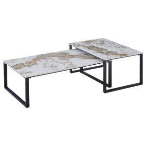 ΤΡΑΠΕΖΙ ΣΑΛΟΝΙΟΥ 2ΤΜΧ TERREN SINTERED STONE PANDORA 120x70x45Υεκ