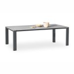 ΤΡΑΠΕΖΙ PUNDER ΓΚΡΙ ΑΛΟΥΜΙΝΙΟ SINTERED STONE 220x100x75Υ