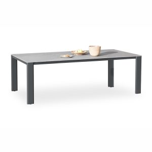 ΤΡΑΠΕΖΙ PUNDER ΓΚΡΙ ΑΛΟΥΜΙΝΙΟ SINTERED STONE 220x100x75Υ