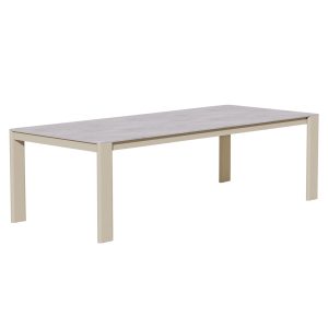 ΤΡΑΠΕΖΙ ΤΡΑΠΕΖΑΡΙΑΣ PUNDER ΚΡΕΜ ΑΛΟΥΜΙΝΙΟ SINTERED STONE