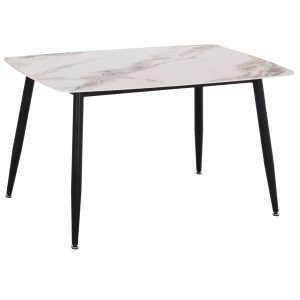 ΤΡΑΠΕΖΙ RAVEN ΚΕΡΑΜΙΚΟ ΜΑΡΜΑΡΟ CALACATTA 120x70x73Υεκ