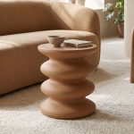 Βοηθητικό τραπέζι Jonne MGO terracotta Φ40x46εκ