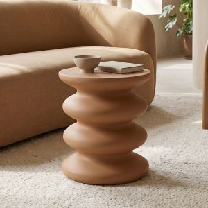 Βοηθητικό τραπέζι Jonne MGO terracotta Φ40x46εκ