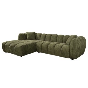 ΚΑΝΑΠΕΣ Γωνιακός LYKKE Πράσινο 280x89x165x70