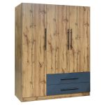 ΝΤΟΥΛΑΠΑ 3ΦΥΛΛΗ ΜΕ 2 ΣΥΡΤΑΡΙΑ CARYS ΦΥΣΙΚΟ/ΓΚΡΙ 150x55,5x180Υεκ