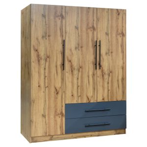 ΝΤΟΥΛΑΠΑ 3ΦΥΛΛΗ ΜΕ 2 ΣΥΡΤΑΡΙΑ CARYS ΦΥΣΙΚΟ/ΓΚΡΙ 150x55,5x180Υεκ