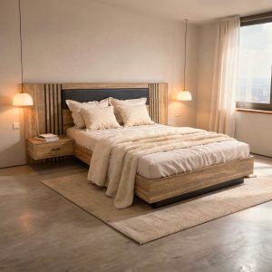 ΚΡΕΒΑΤΙ HARRY 203x265,2x115 με Ενσωματωμένα Κομοδίνα