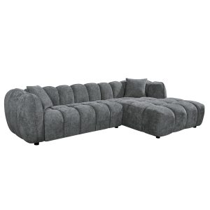 ΚΑΝΑΠΕΣ Γωνιακός LYKKE Γκρι 280x89x70εκ