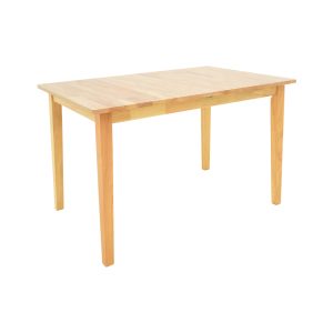 Tραπέζι επεκτεινόμενο Country rubberwood φυσικό 120-150x80x74εκ