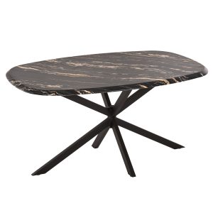 ΤΡΑΠΕΖΙ RODDEN WERZALIT BLACK/GOLD MARBLE 146x94x75Υεκ