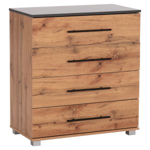 ΣΥΡΤΑΡΙΕΡΑ 4 συρτάρια CARYS φυσικό/γκρι 75x40x83Υεκ