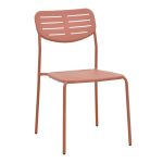 Καρέκλα Deraby στοιβαζόμενη terracotta 52,5x45,5x83εκ