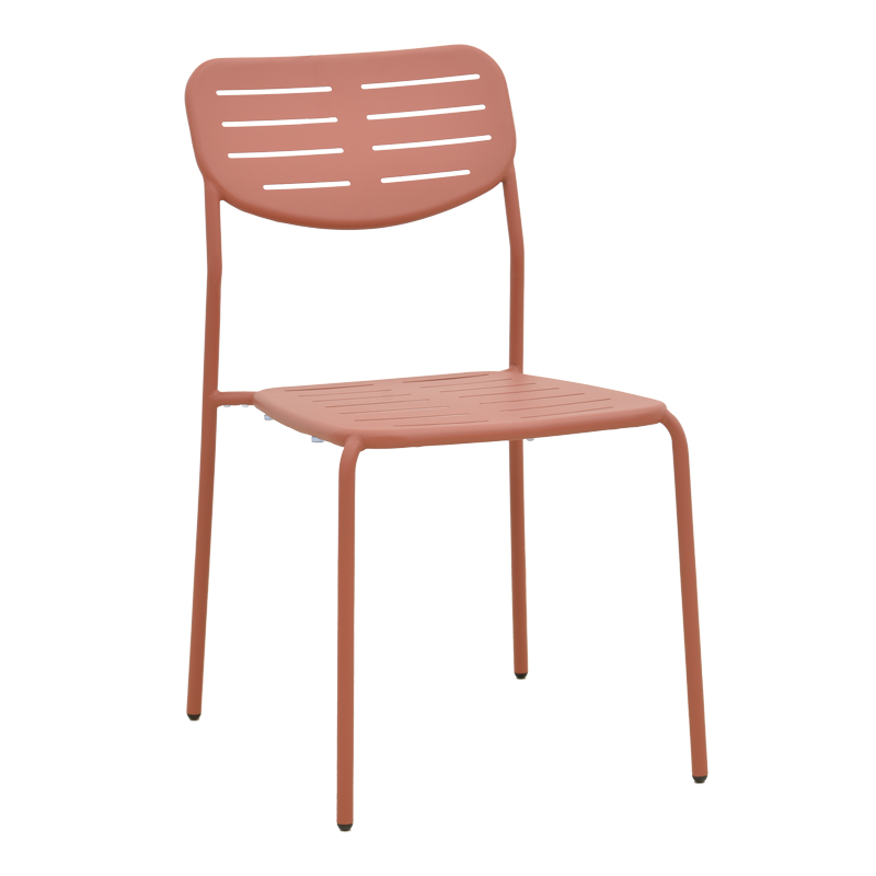 Καρέκλα Deraby στοιβαζόμενη terracotta 52,5x45,5x83εκ