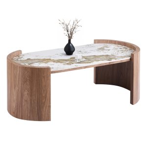 ΤΡΑΠΕΖΙ ΣΑΛΟΝΙΟΥ MARBLEX ΚΕΡΑΜΙΚΟ TOP PANDORA--MDF ΠΟΔΙΑ 120x60x43Υεκ